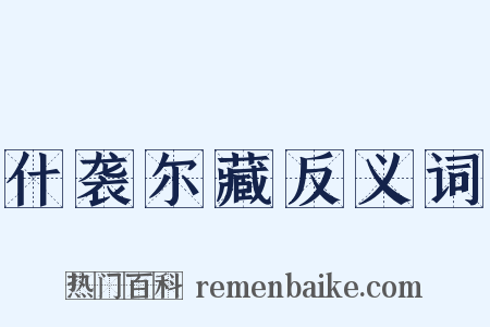 什袭尔藏反义词是什么意思的图片